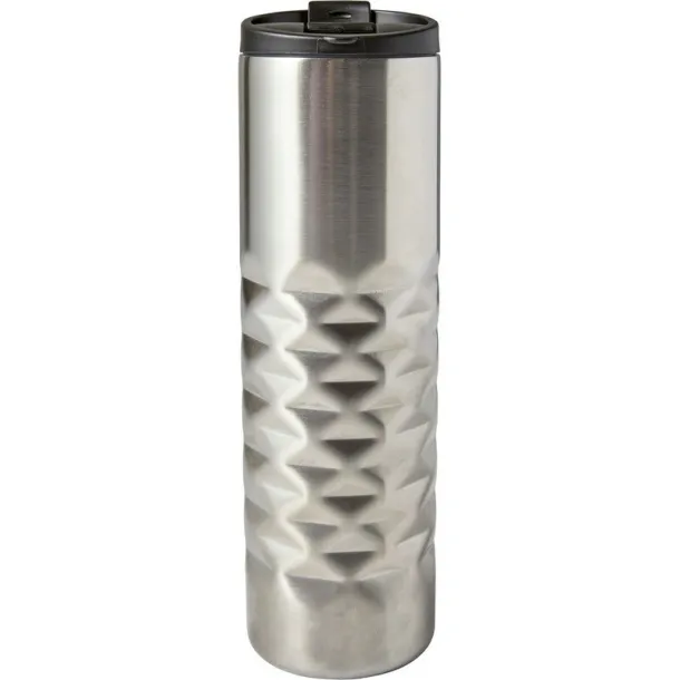  Geometric travel mug 460 ml silver