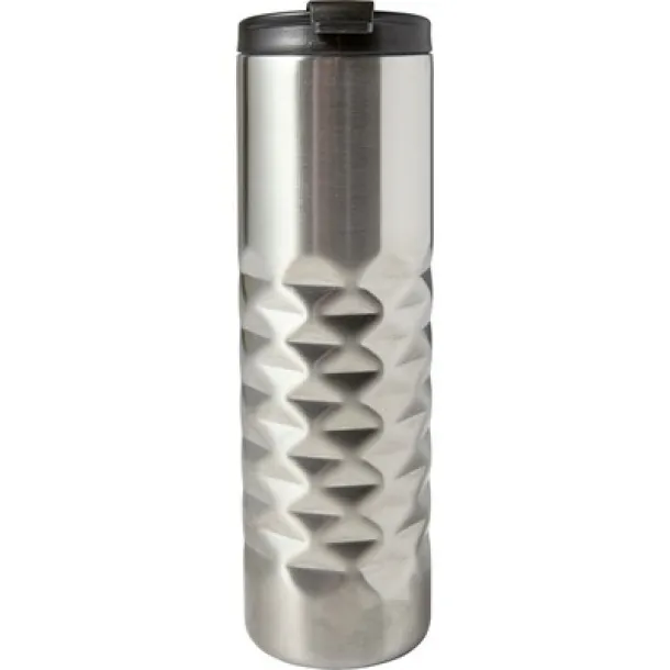  Geometric travel mug 460 ml silver