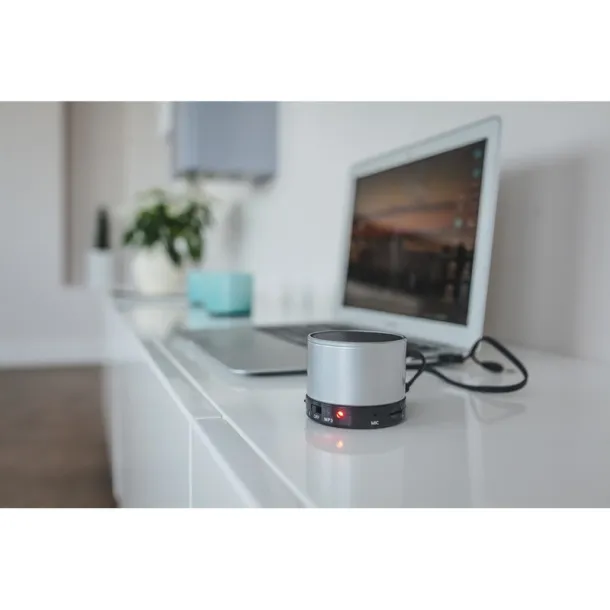  Wireless speaker 3W, radio Srebrna