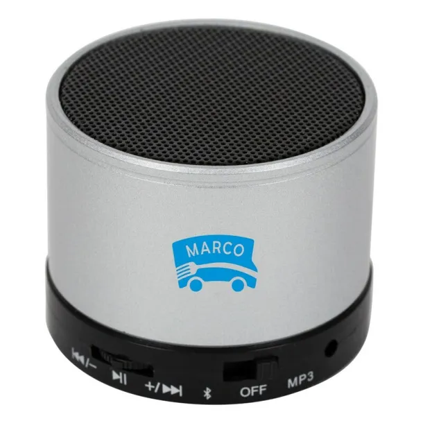  Wireless speaker 3W, radio silver