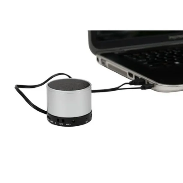  Wireless speaker 3W, radio Srebrna