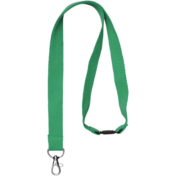 Dylan cotton lanyard with safety clip Green