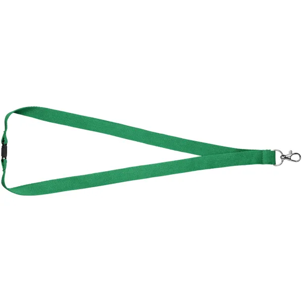 Dylan cotton lanyard with safety clip Green