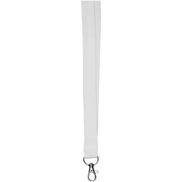 Dylan cotton lanyard with safety clip White
