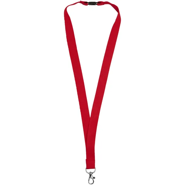 Dylan cotton lanyard with safety clip Red