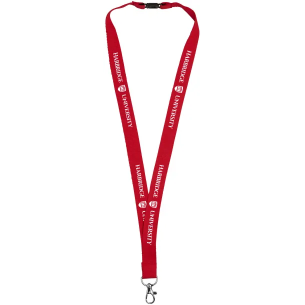 Dylan cotton lanyard with safety clip Red