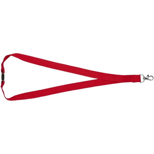 Dylan cotton lanyard with safety clip Red