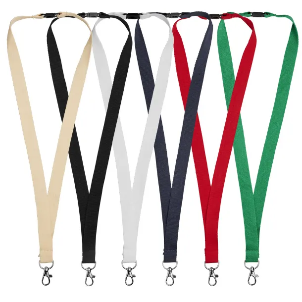 Dylan cotton lanyard with safety clip Red
