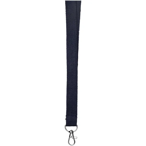 Dylan cotton lanyard with safety clip Navy