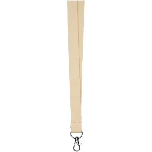 Dylan cotton lanyard with safety clip Natural