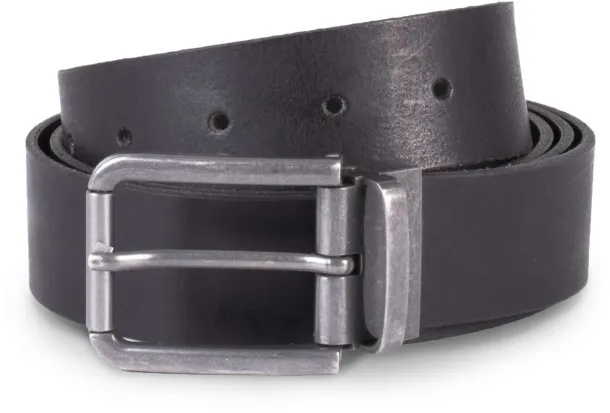  RAW EDGE LEATHER BELT - 35MM - K-UP Black