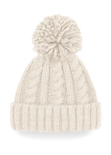  Cable Knit Melange Beanie - Beechfield Oatmeal