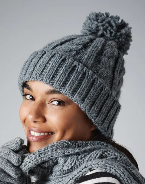  Cable Knit Melange Beanie - Beechfield