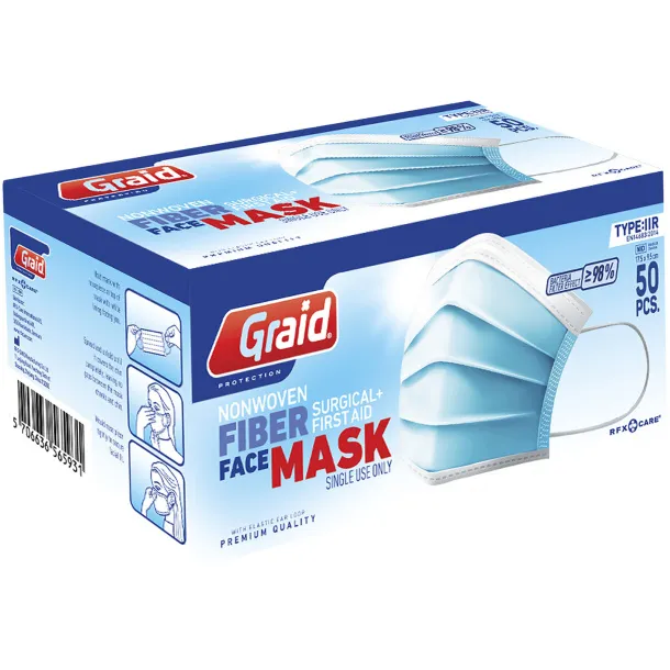 Moore type IIR face mask - Bullet Light blue