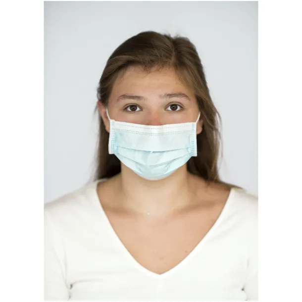 Moore type IIR face mask - Bullet Light blue