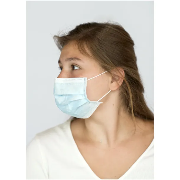 Moore type IIR face mask - Bullet Light blue