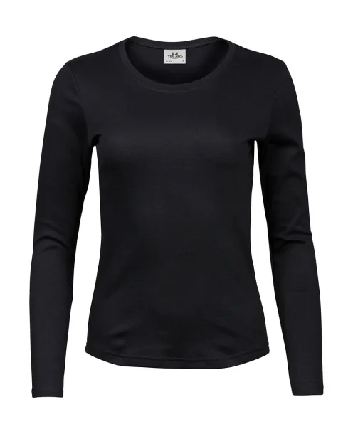  Ladies LS Interlock T-Shirt - Tee Jays Black