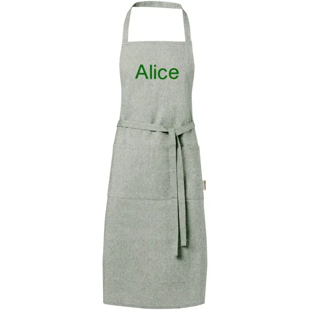 Pheebs 200 g/m² recycled cotton apron Heather green