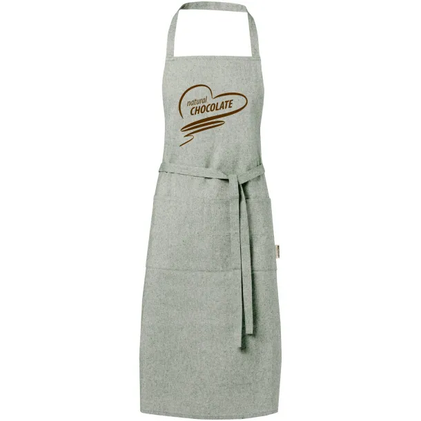 Pheebs 200 g/m² recycled cotton apron Heather green