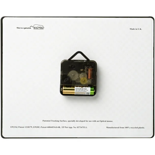 Brite-Clock® rectangular wall clock - Brite-Clock® Crna