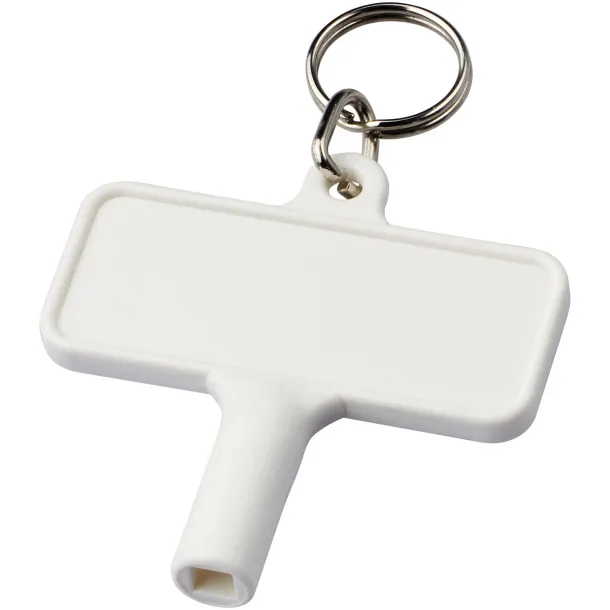 Largo plastic radiator key with keychain - Unbranded White