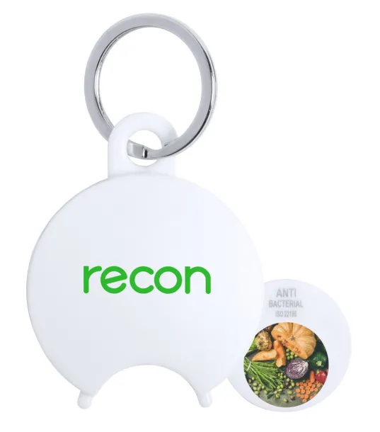 Portis anti-bacterial trolley coin keyring White