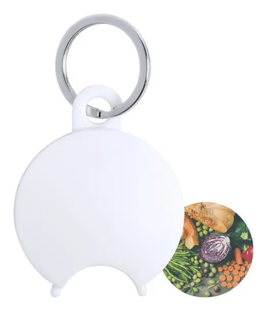 Portis anti-bacterial trolley coin keyring White