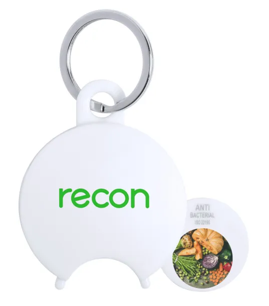 Portis anti-bacterial trolley coin keyring White