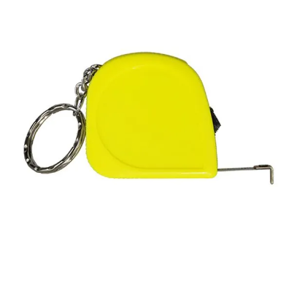 JUST key ring with tape measure 2 m Yellow