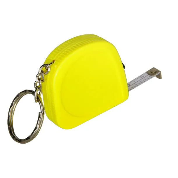 JUST key ring with tape measure 2 m Yellow