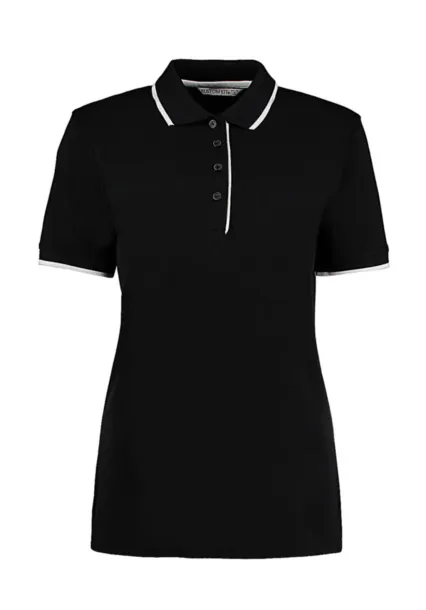  Women's Classic Fit Essential Polo - Kustom Kit Black Bijela