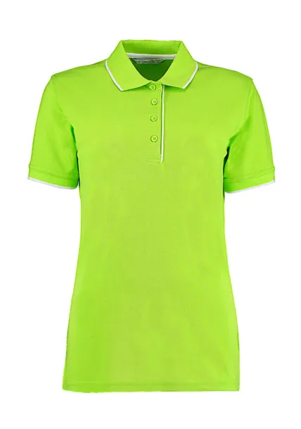  Women's Classic Fit Essential Polo - Kustom Kit Lime Bijela