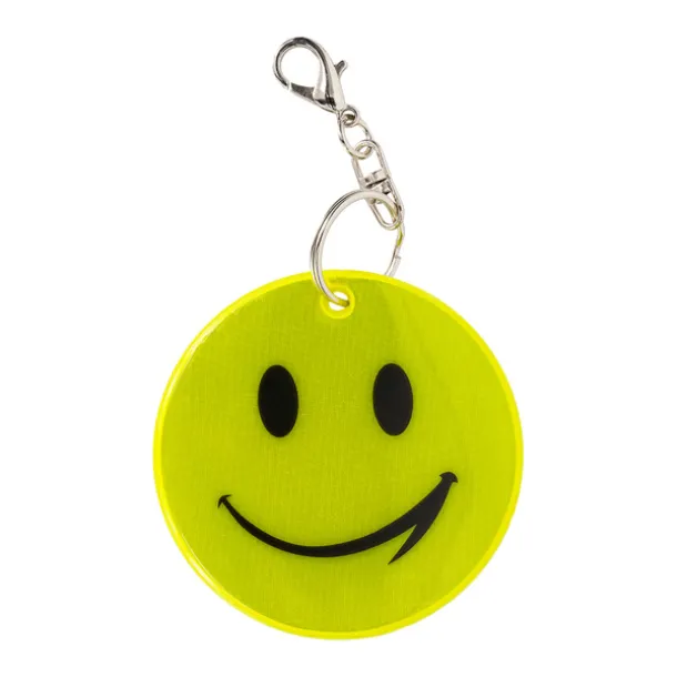 HAPPY KEY reflective key ring Yellow