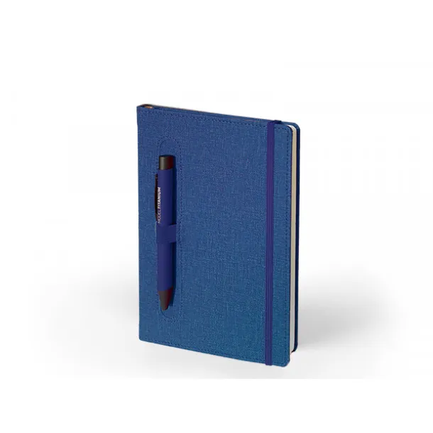 HOLDER A5 notebook with elastic band and pen loop Royal blue