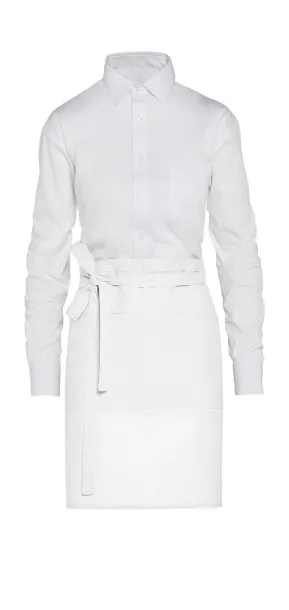  BRUSSELS Short Recycled Bistro Apron with Pocket - SG Accessories - BISTRO Bijela