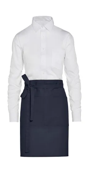  BRUSSELS Short Recycled Bistro Apron with Pocket - SG Accessories - BISTRO (Ex JASSZ Bistro) Navy