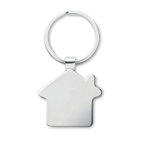 BURNIE House key ring metal bamboo Wood