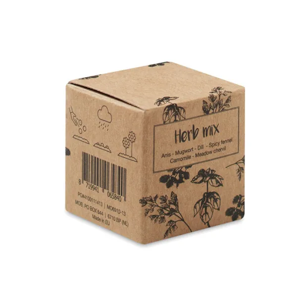 BOMBI III Herb seed bomb in carton box Beige