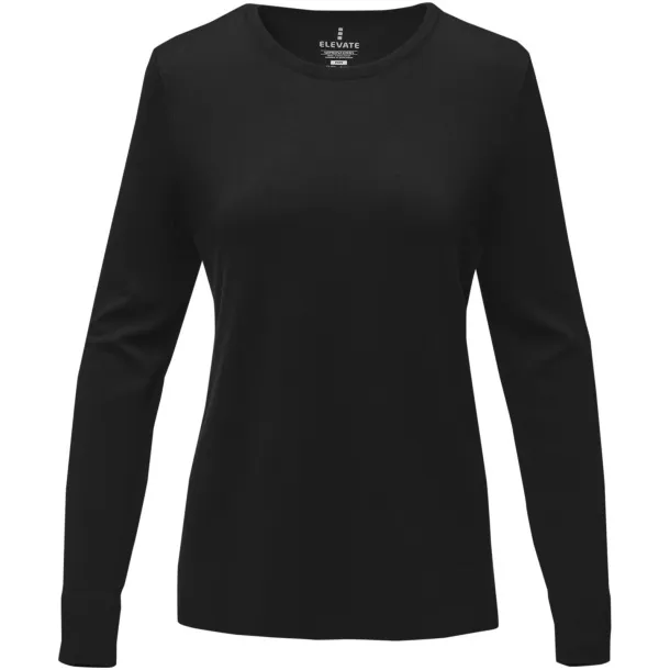 Merrit women's crewneck pullover - Elevate Life Solid black