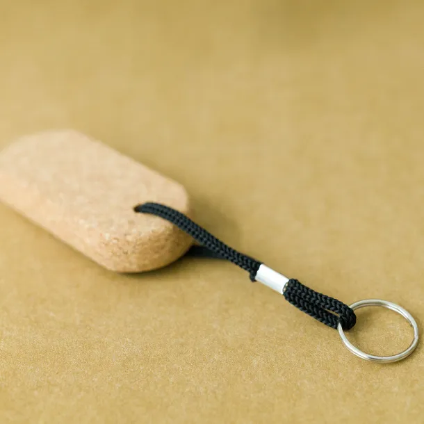 PLIVAT cork keychain Beige