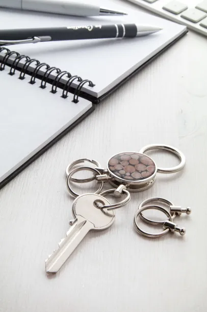 Cinco keyring Silver