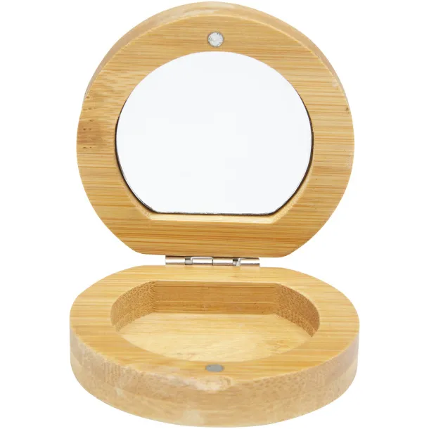 Afrodit bamboo pocket mirror Natural