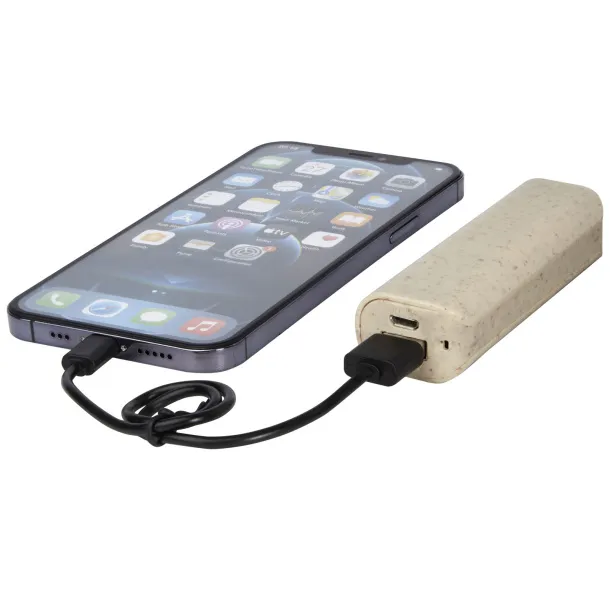 Yoko 1200mAh wheat straw power bank - Bullet Beige