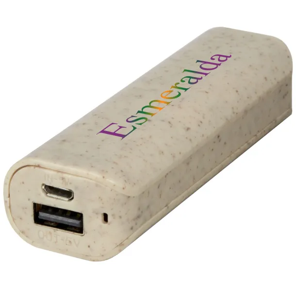 Yoko 1200mAh wheat straw power bank - Bullet Beige