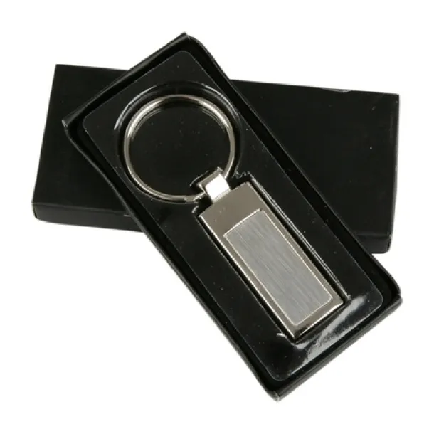  Rectangular keyring silver