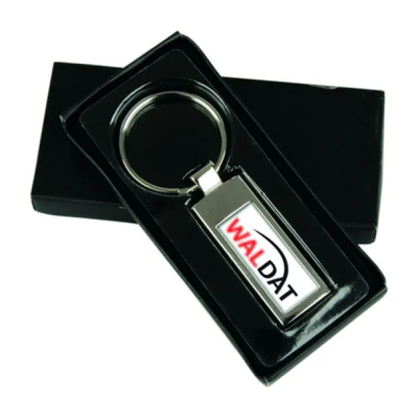  Rectangular keyring silver