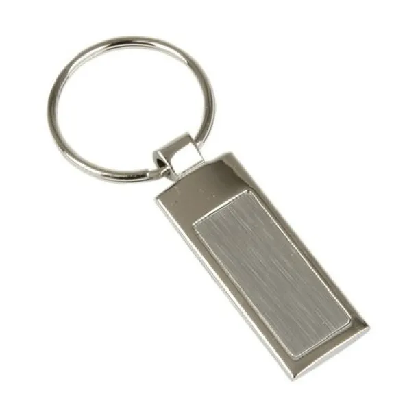  Rectangular keyring silver