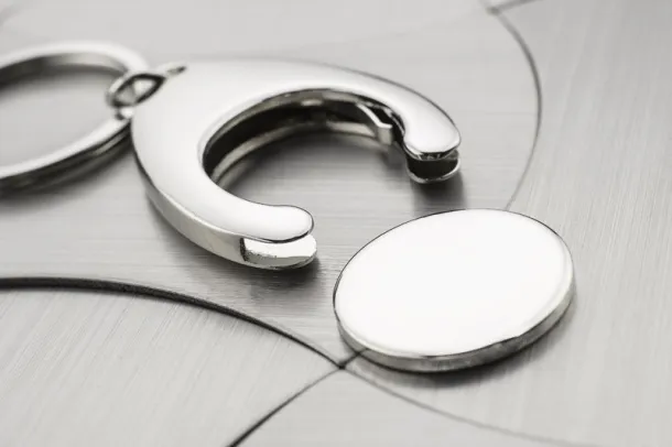 TOKEN Keychain 2 w 1 silver