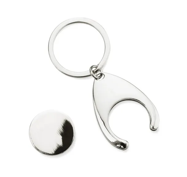 TOKEN Keychain 2 w 1 silver