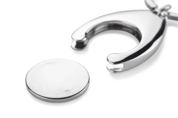 TOKEN Keychain 2 w 1 silver